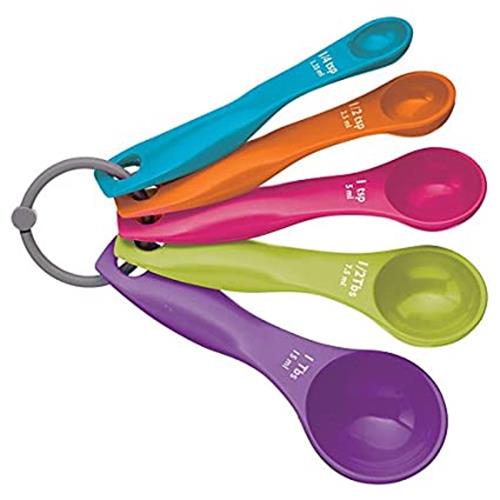 COLOURED MEASURING SPOON 5 PC SET